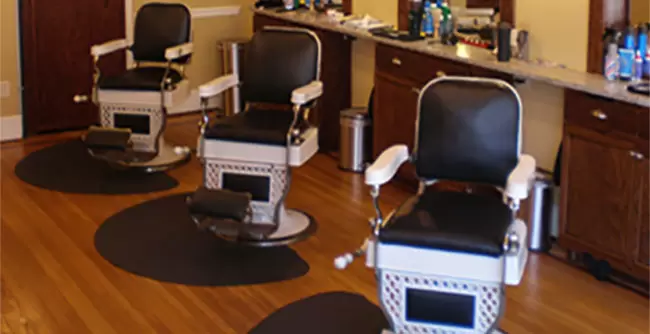 West Chester barber Shop chairs closer