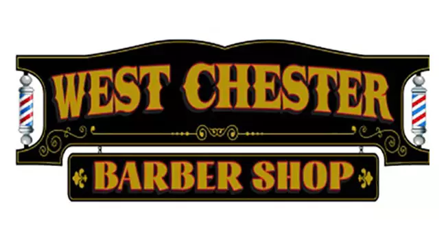 The West Chester Barber Shop sign graphic